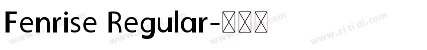 Fenrise Regular字体转换